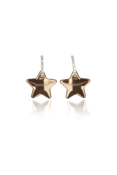 Leerybee النيون العتيقة الأسود أقراط نجمة مضادة للحساسية