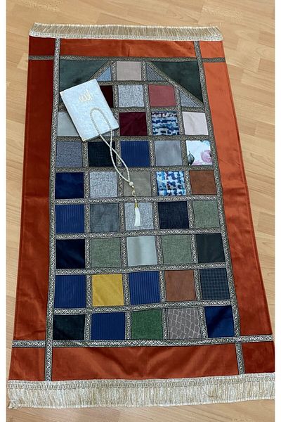 AYHANHOME Kırkyama Patchwork Velvet 3-Pece Gift Dowry Bundle Σετ χαλιών προσευχής