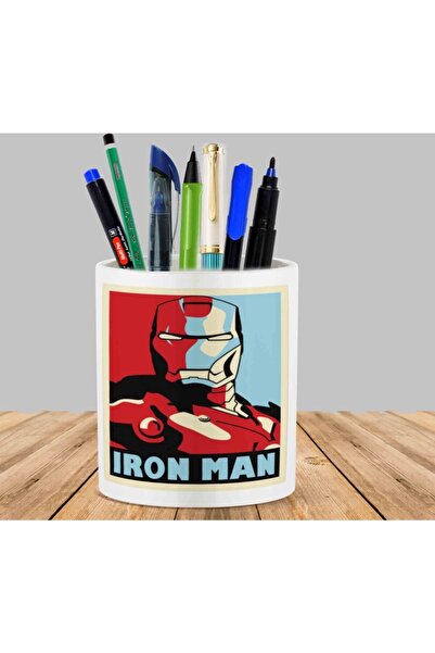 ART HEDİYE حامل أقلام أيرون مان مارفل كاكتوس عصاري