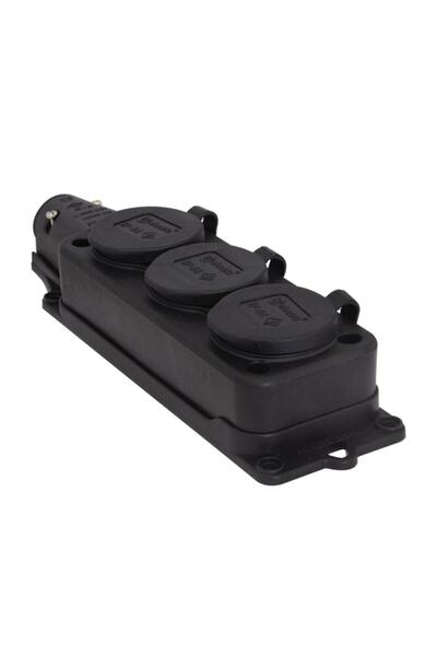 TP ELECTRİC 3lü Kauçuk Grup Priz Ip44 Sanayi Tipi Kauçuk Kapaklı Grup Priz Kablosuz