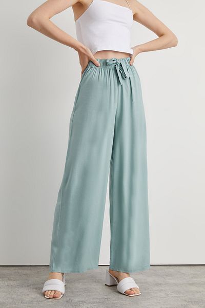 Bukamiss Women's Mint Viscose Woven Trousers