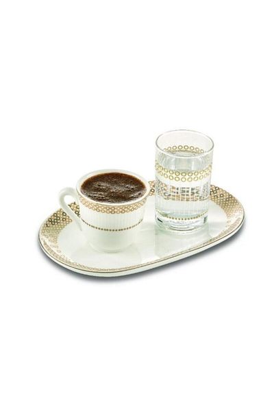 Paşabahçe 3 Piece Single Cap Porcelain Coffee Set 100cc