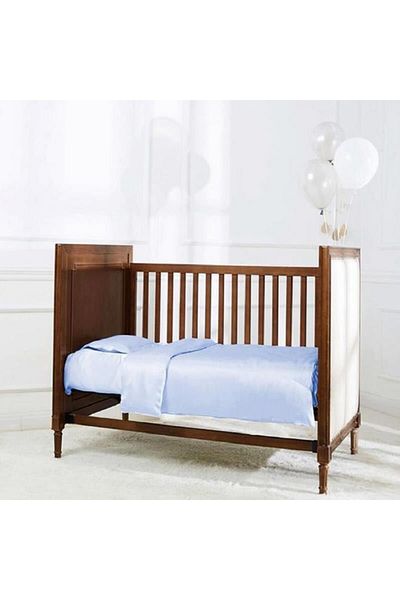 mer-tim ezberbozan ev tekstili 60x120 Elastic Ranforce Baby Sheet Set - Light Blue