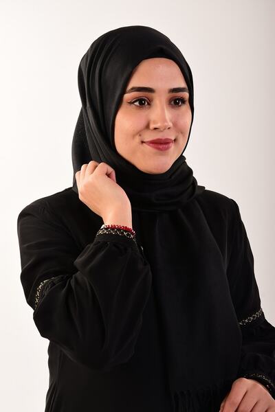 EKON Μαύρο σάλι πασμίνας