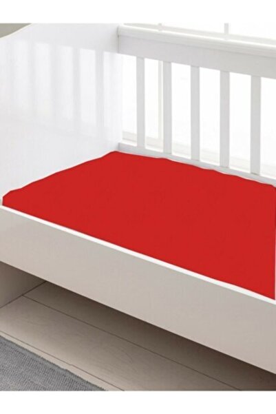 mer-tim ezberbozan ev tekstili طقم ملاءة سرير أطفال رانفورس مطاطية 80x130 - أحمر