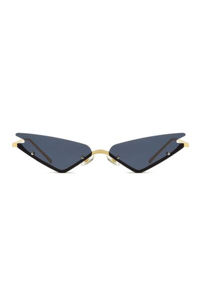 Toz Vintage Dablu Black Rimless Vintage & Retro Sunglasses