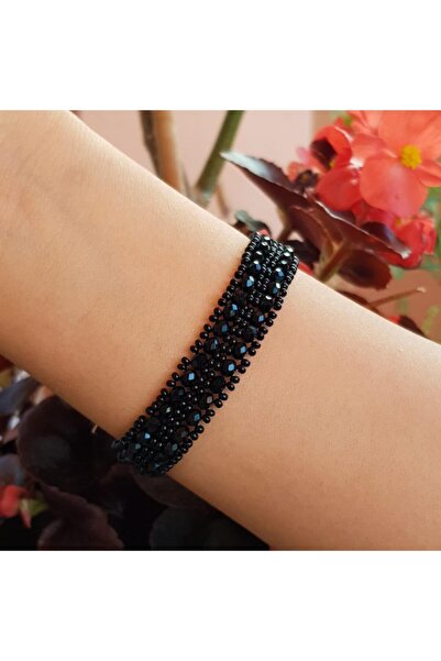 Handmade By HLY سوار من حجر الكريستال مصنوع يدويًا