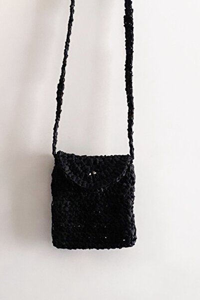 Clare's Store Γυναικεία τσάντα με λουράκι μαύρη πλεξούδα