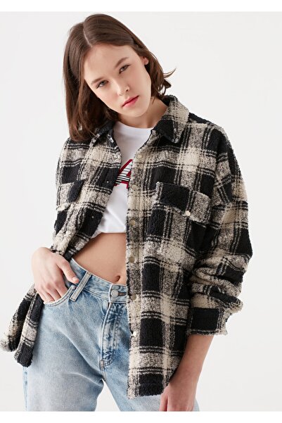 Mavi Siyah Kareli Gömlek