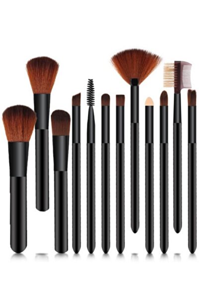 Roesıa Rose Cosmetics Set de perii cilindru model 12, culoare neagră cu cutie