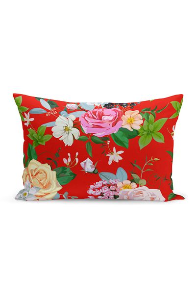 Filamente Double Sided Digital Printing Throw Pillow Cover Flower Garden