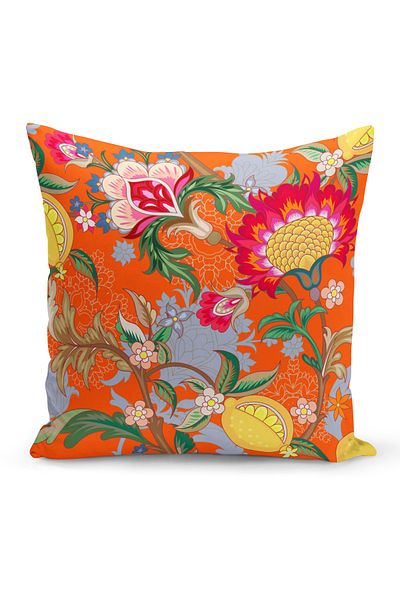 Filamente Double Sided Digital Printing Throw Pillow Cover Flower Garden