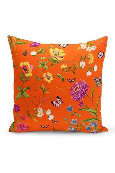 Filamente Double Sided Digital Printing Throw Pillow Cover Flower Garden