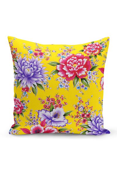 Filamente Double Sided Digital Printing Throw Pillow Cover Flower Garden