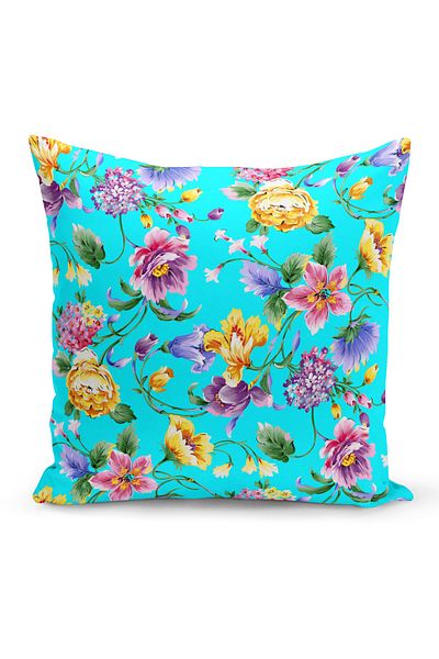 Filamente Double Sided Digital Printing Throw Pillow Cover Flower Garden