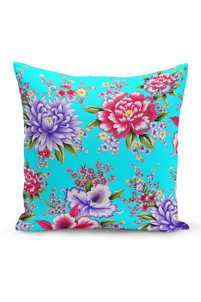 Filamente Double Sided Digital Printing Throw Pillow Cover Flower Garden