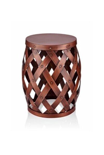 The Mia Tabure & Yan Sehpa Bakır 50 x 35 Cm