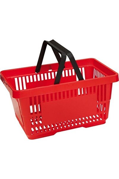 DESMARK 22 Liter Red Shopping Hand Basket - Market Hand Basket