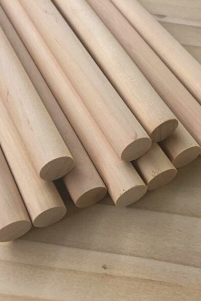 Alyones 2,4cm Yuvarlak Tahta Çubuklar, 4'lü Hobi Malzemesi