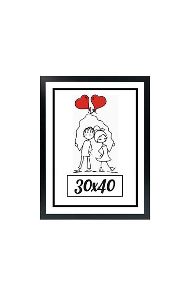 ÖZCANLAR ÇERÇEVE 30x40 - 2-Piece Photo Frame - (BLACK-WHITE) Modern Office Art Home Office Decorative