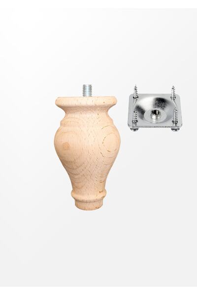 turanahşap Lungimea piciorului din lemn brut strung 10 cm Diametru: 5,5 cm