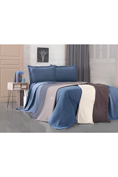 ALTINBAŞAK HOME COLLECTİON Altınbaşak Concetta Jakarlı Pamuk Pike Yatak Örtüsü 240x260 Cm Kahve