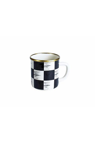 SARACHOME Symbol Enamel Checkered Mug