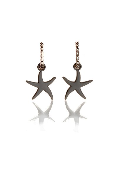 Leerybee ماتي العتيقة اللون الرمادي أقراط نجمة مضادة للحساسية