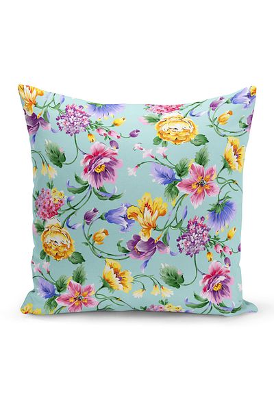 Filamente Double Sided Digital Printing Throw Pillow Cover Flower Garden