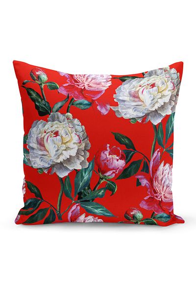 Filamente Double Sided Digital Printing Throw Pillow Cover Flower Garden
