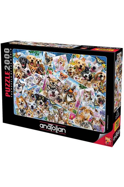 Anatolian Puzzle Selfie Collage / Selfie Pet Collage An3947 2000 Pieces