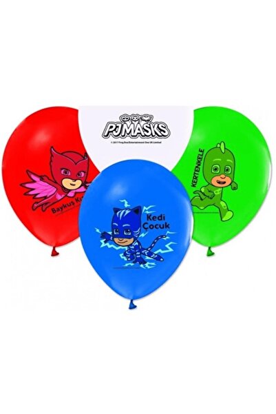 BalonEvi Lpj3820 12 Pj Mask 4+1 Printed Balloon / Bmb1110Lpj3820