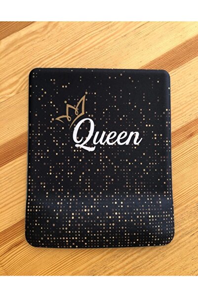 Queen Kraliçe Siyah Gold Bilek Destekli Mouse Pad