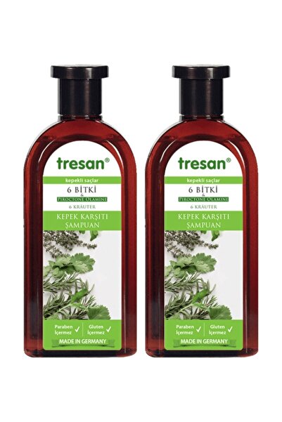 Tresan 6 Plant Anti-Dandruff Care Shampoo 300 ml 2 Pcs