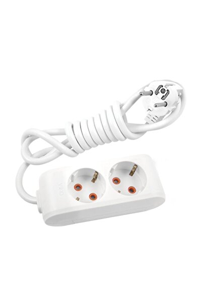 VİKO مقبس مزدوج متعدد الخطوط مؤرض 3 متر (مقاوم للأطفال)