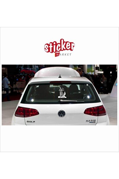 Sticker Market Gray Wolf Sticker White