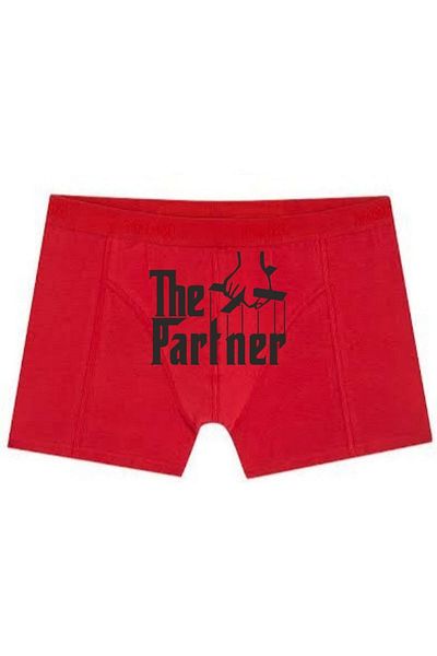 BoxerMasters Men's Red The Partner Written Boxers