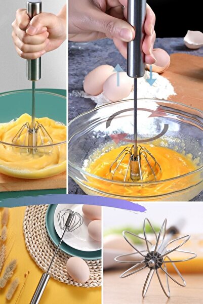 Axentia Bas Çek Mikser Karıştırıcı Çelik Basmalı Otomatik Çırpıcı