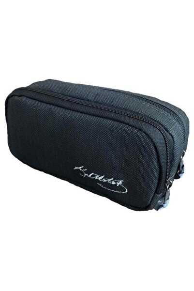 Brons Alper Kalem Kutusu (KALEM ÇANTASI) Siyah Çift Gözlü Atatürk Imzalı