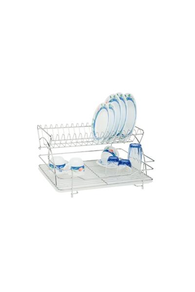 EvimShopping Evs Metal Krom Ece Tabaklık 2 Katlı