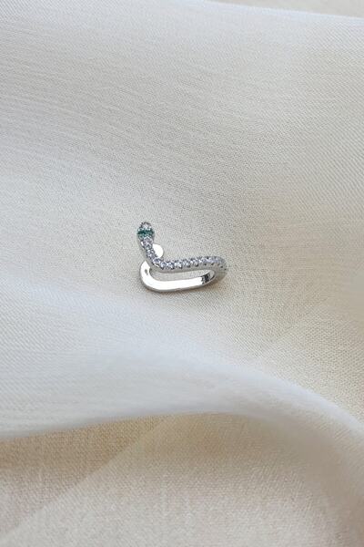 BUNNY Kadın Helix Baby Snake Mini Yılan Sıkıştırmalı Kıkırdak Küpe Ear Cuff