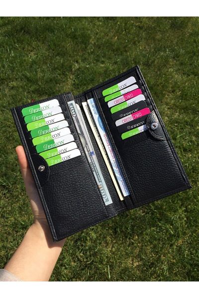 DERKON Genuine Leather Wallet with Phone Compartment
