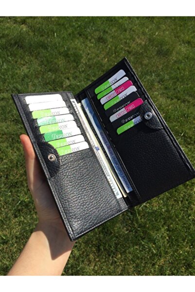DERKON Genuine Leather Wallet with Phone Compartment