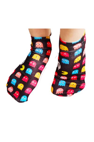 erceys Жіночі чорні 3-пари шкарпетки з цифровим принтом