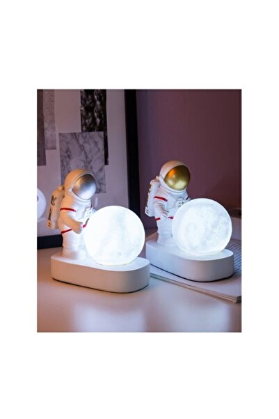 Genel Markalar Beyaz Astronot Ay Işığı Gece Lambası, rahatlatıcı ve şık başucu lambası