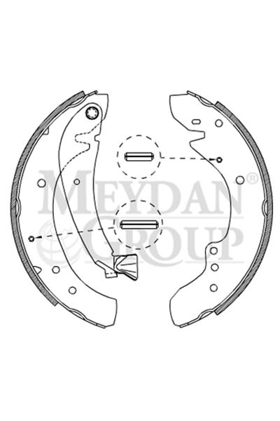 BSG Peugeot Boxer Rear Brake Shoe 19/20/25/28 127X56 14 Seater (Bramax) 4241.H4