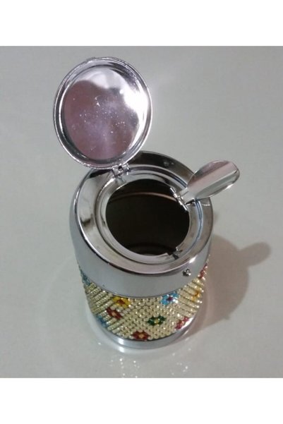 yakpen Özel Taşlı Süslü Kültablası - Arabada- Ofiste - Metal Paslanmaz