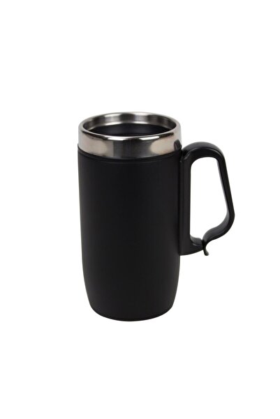 Belnido Lüx Çelik Termos Bardak Kulplu 280 Ml - Siyah