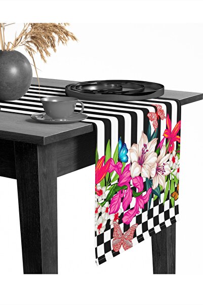 Skhome Home Premium Dekoratif Dijital Baskılı Runner