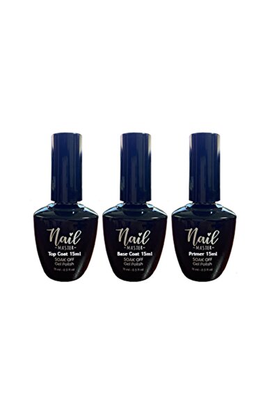 Nail Master Kalıcı Oje Protez Tırnak Top Coat(NO WİPE) 15ml (RUBBER) Base Coa...